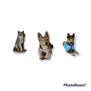 Group of 3 Dog Figurines